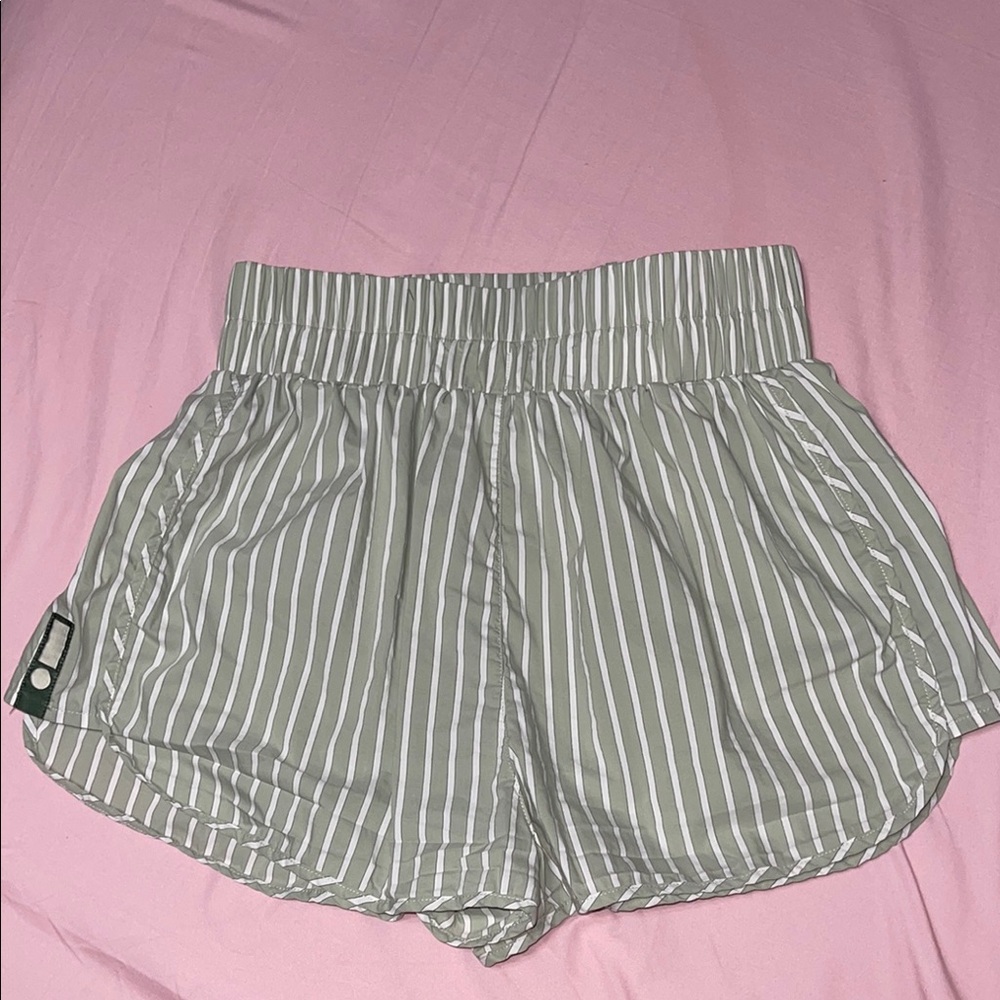 Daily Drills Gray Striped Athletic Shorts